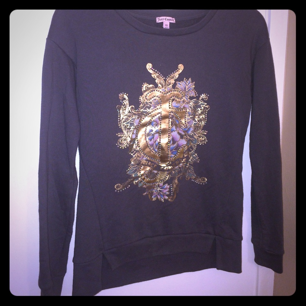 Juicy Couture gray sweatshirt with gold logo
